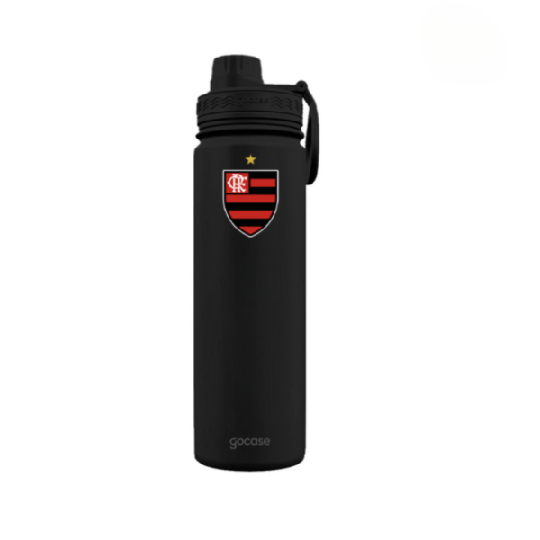 Garrafa Térmica Fresh Preto - Flamengo - Escudo