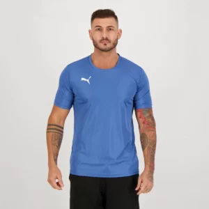 Camiseta Masculina Puma Jersey Active Azul Delfínio
