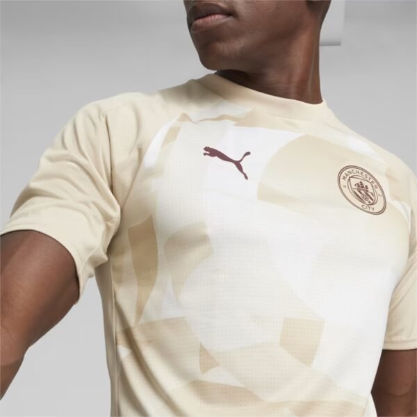 Camisa Pré-jogo Manchester City F.C. Masculina Bege - Image 3