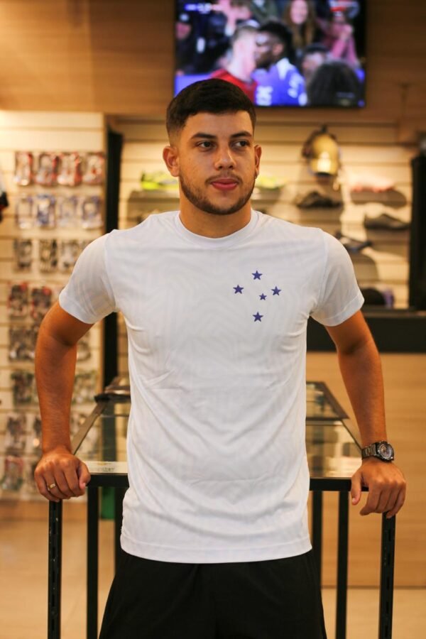 Camisa Cruzeiro Masculina Branca Estelar