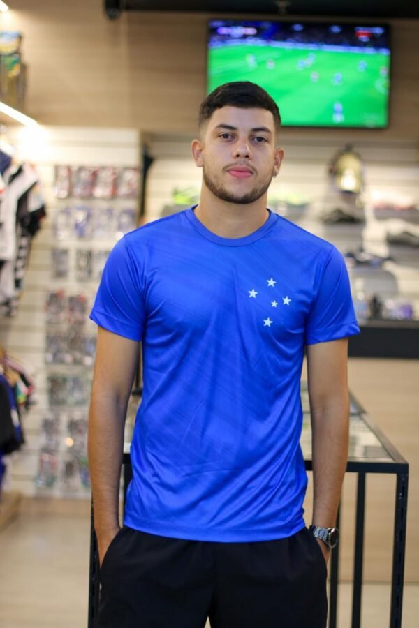 Camisa Cruzeiro Masculina Azul Celeste