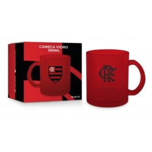 Caneca Vidro Diamond Flamengo 300 ML