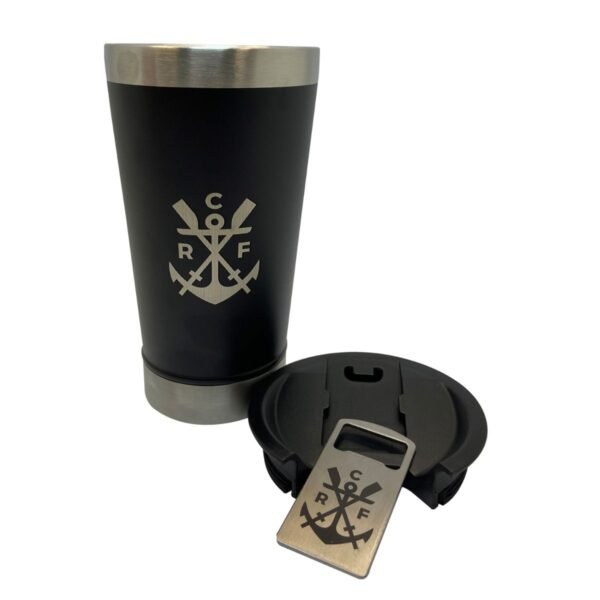 Copo Térmico Preto 500ml Com Abridor Flamengo - Image 4