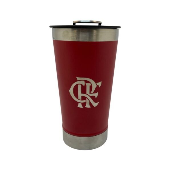 Copo Térmico Vermelho 500ml Com Aridor Flamengo - Image 4