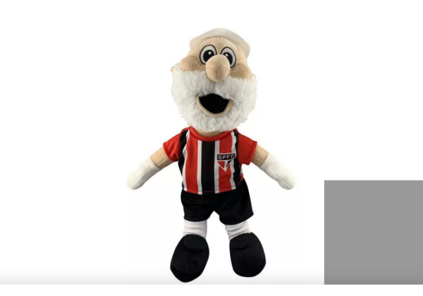 Pelúcia Mascote Santo Paulo Camiseta Listrada