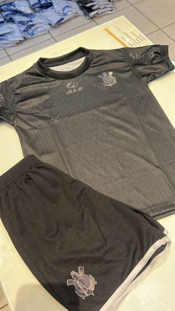 Conjunto Corinthians preto 24/25 Infantil