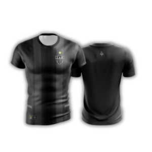 Camisa Basic Galo ALL Black Stripes Atlético Mineiro