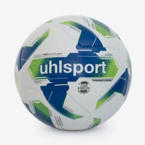 Bola De Futebol Society Uhlsport Force 2.0 - Branco e Azul