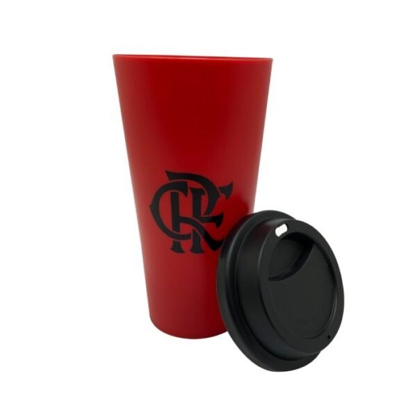 Copo Flamengo Café com tampa 550ml CRF