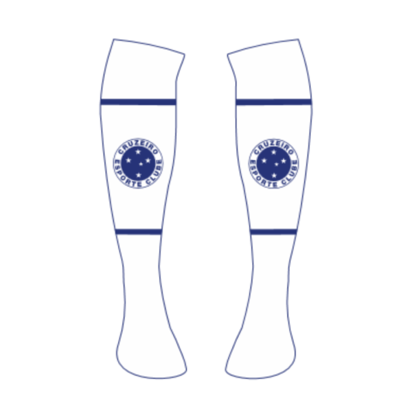 Meião Juvenil Branco Cruzeiro Escudo