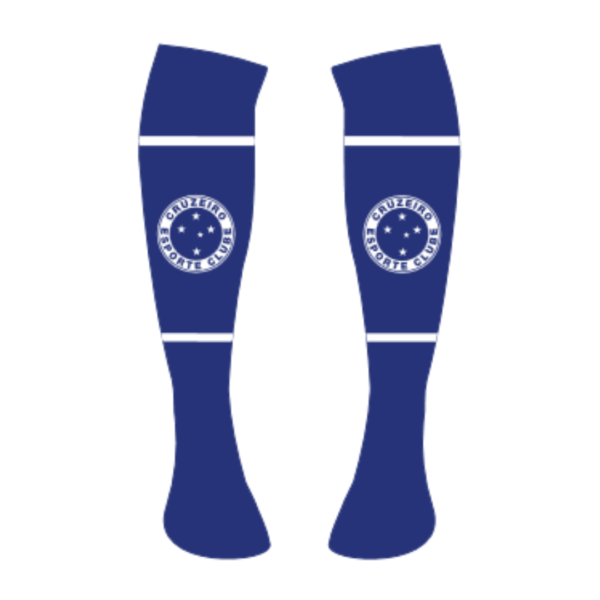 Meião Adulto Azul Cruzeiro Escudo