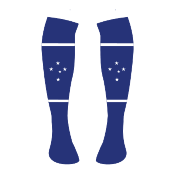 Meião Adulto Azul Cruzeiro Estrelas