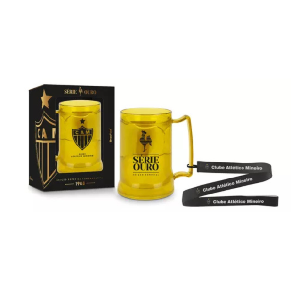 Caneca Gel 300ml C/cordão - Atlético Série Ouro