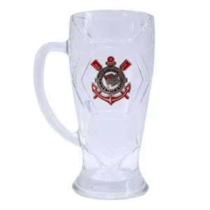 Caneca Vidro Bola Futebol 630ml - Corinthians