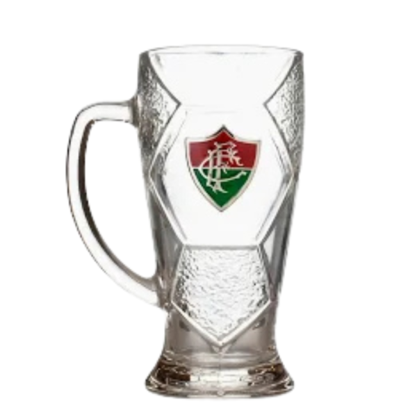 Caneca Vidro Bola Futebol 630ml - Fluminense