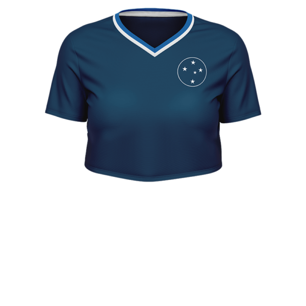 Camisa Cruzeiro Cropped Feminina