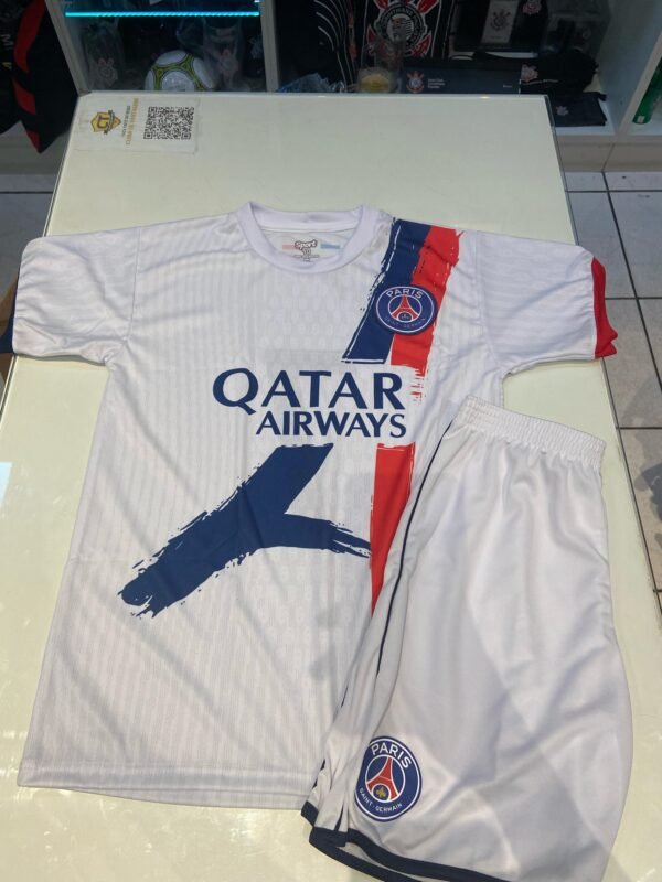 Conjunto Infantil PSG Uniforme II 25/26 Branco