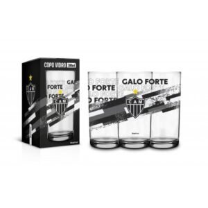 COPO VIDRO 300ML TIMES - ATLÉTICO