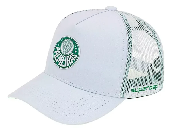 Boné Branco Palmeiras Trucker Silk Frontal - Image 3