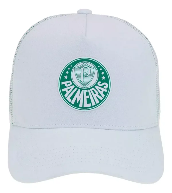 Boné Branco Palmeiras Trucker Silk Frontal