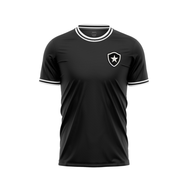 Camisa Botafogo Jacquard Retrô Preta JC009