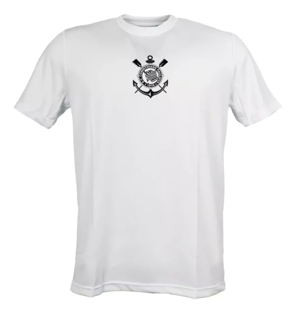 Camisa Corinthians Branca Escudo Centralizado