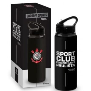 GARRAFA SPORTS 500ML ALUMÍNIO TIMES - CORINTHIANS