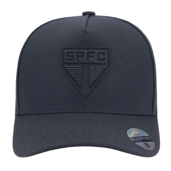 Boné São Paulo Bordado Frontal e Lateral Supercap Preto