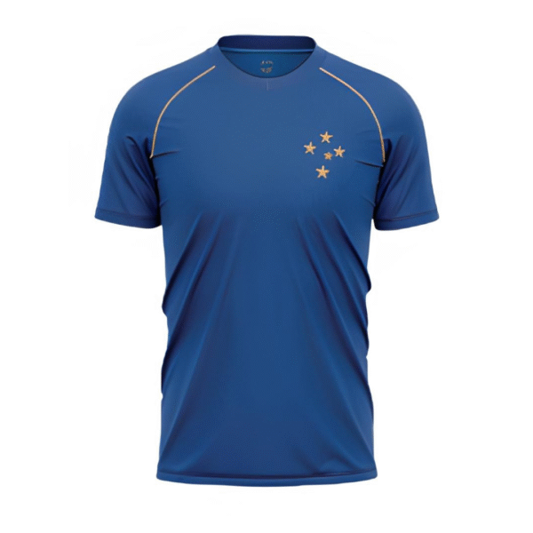 Camisa Cruzeiro Basic Azul com Dourado