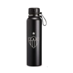 Garrafa Térmica 1L Preta Escudo Atlético Mineiro Laser