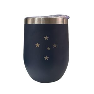 Copo Térmico Cruzeiro Azul Marinho Estrelas com Tampa 350 ML