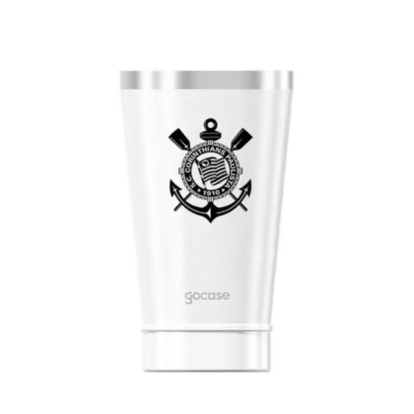 Copo Térmico Go Case Corinthians 470 ML Branco Escudos