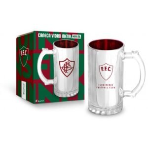 Caneca Vidro Metalic  Fluminense