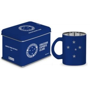 Caneca Vidro Diamond Metalic Lata Cruzeiro