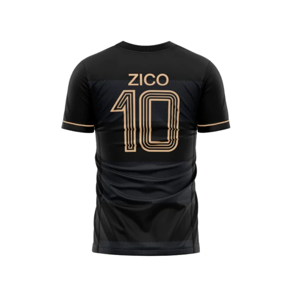 Camisa Retrô Flamengo Zico Preta Masculina - Image 2