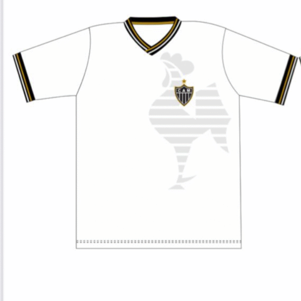 Camisa Atlético Mineiro Retro Dry Branca Oldoni
