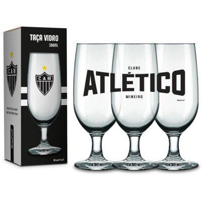 TAÇA VIDRO TIMES 300ML - ATLÉTICO