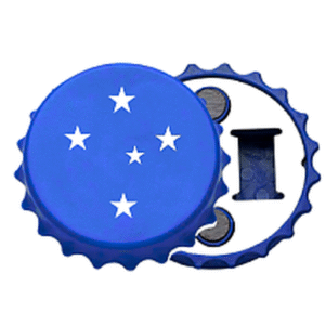 IMÃ DE GELADEIRA C/ ABRIDOR ESTRELAS CRUZEIRO