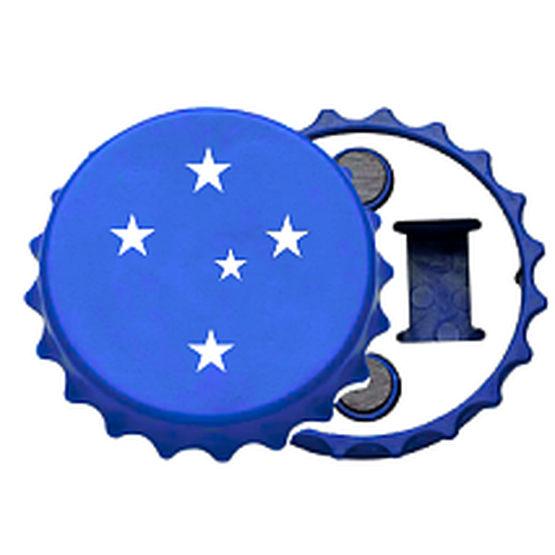 IMÃ DE GELADEIRA C/ ABRIDOR ESTRELAS CRUZEIRO