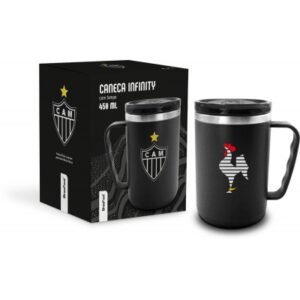 CANECA PLÁST. INOX MASTER 450ML TIMES - ATLÉTICO