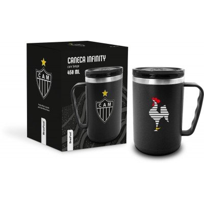CANECA PLÁST. INOX MASTER 450ML TIMES - ATLÉTICO