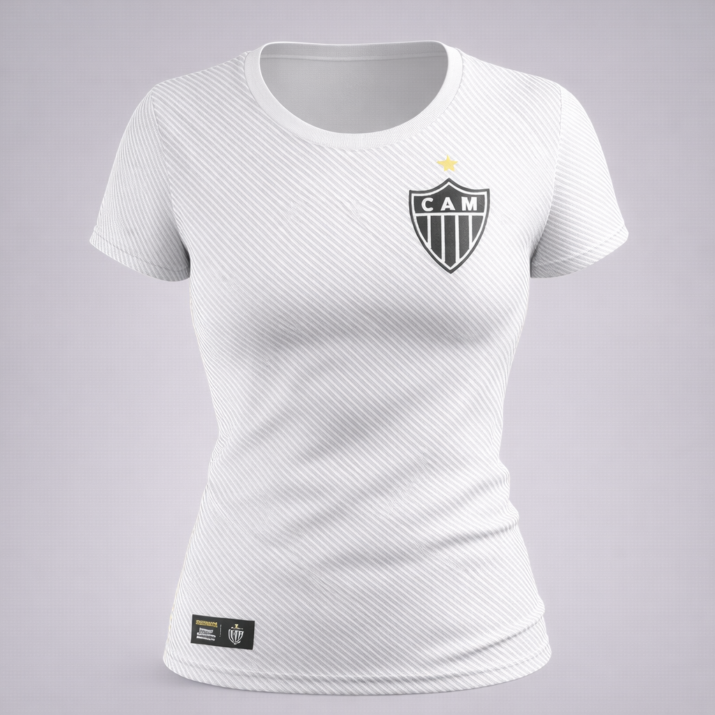 Camisa Basic Atlético Mineiro Campeão do Gelo Feminina Branca