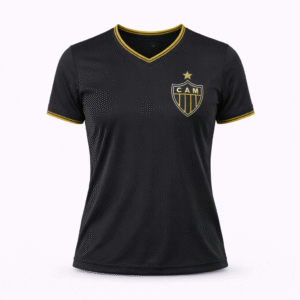 Camisa Atlético Mineiro Dry Preto e Dourado Feminina