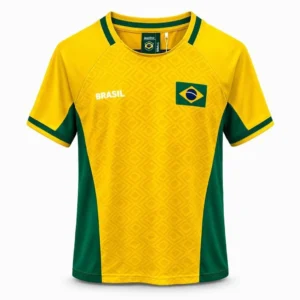 Camisa Brasil Amarela Bandeira Braziline Masculina