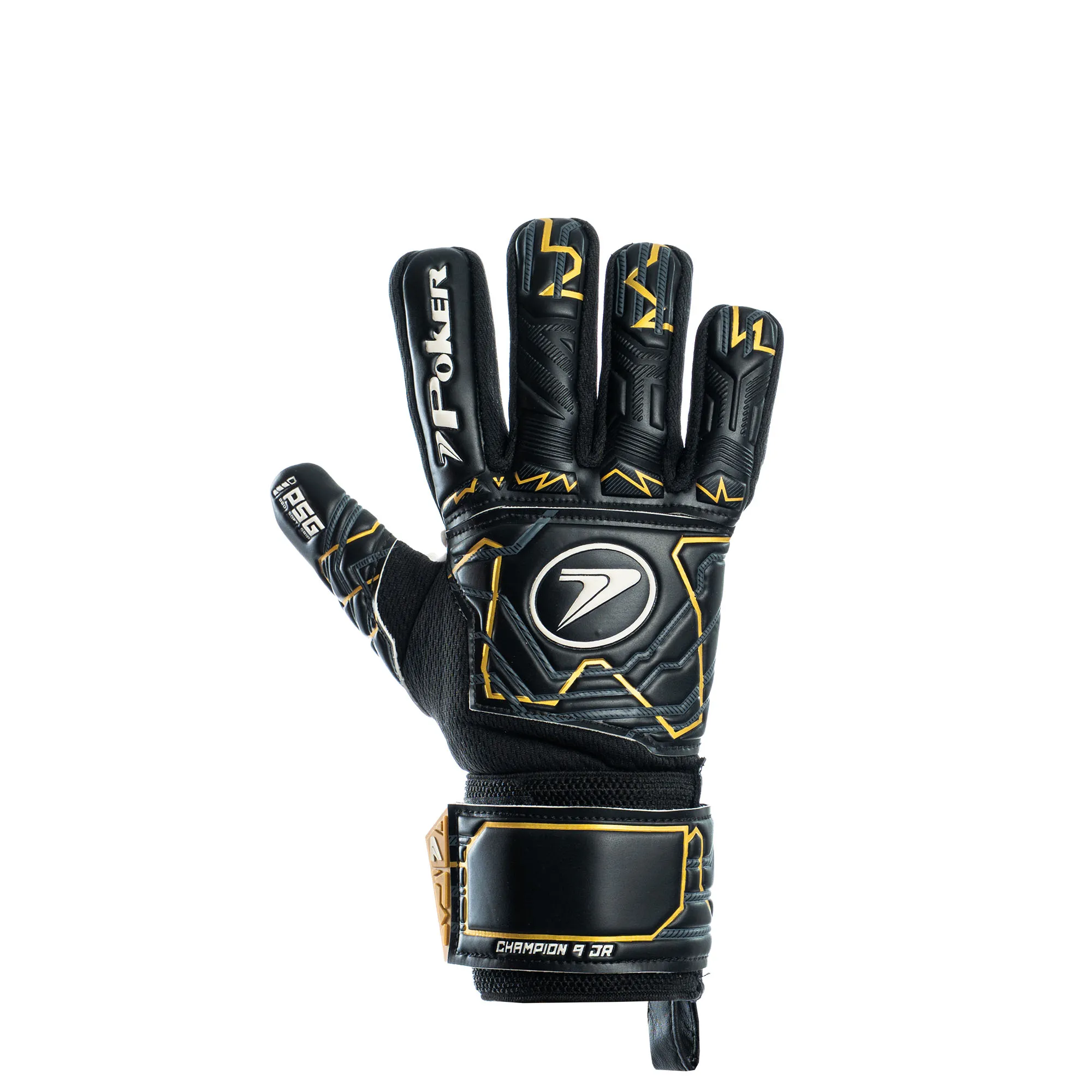 Luva Futebol de Campo Profissional Champion 9 Junior Preta - Imagem 3