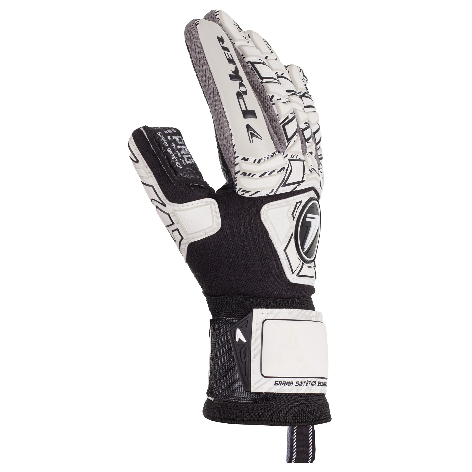 Luva de Goleiro Profissional Poker Endurance III para Grama Sintética Branca - Imagem 5