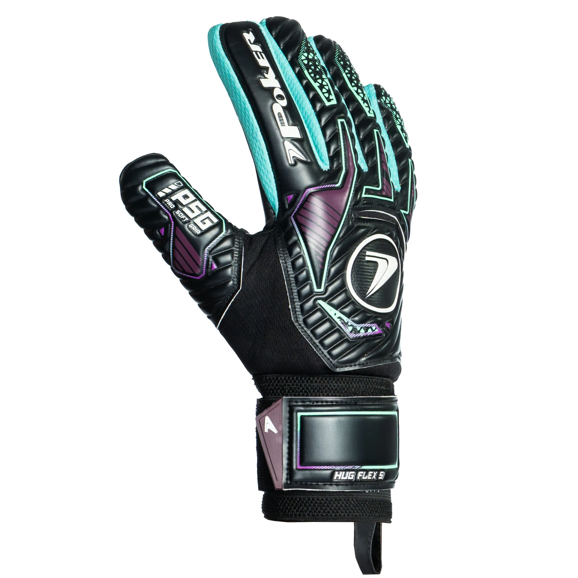 Luva Futebol de Campo Profissional Hug Flex 5 Preta - Imagem 5