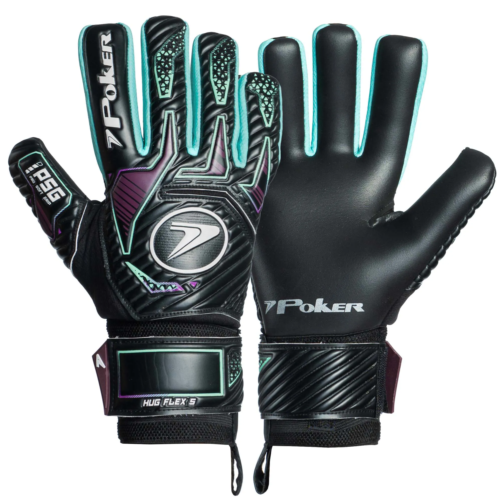 Luva Futebol de Campo Profissional Hug Flex 5 Preta