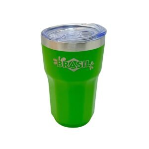 COPO TÉRMICO 300ML COM TAMPA VERDE - Brasil