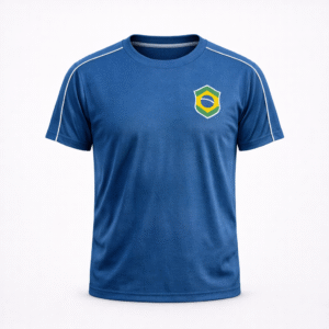 Camisa Brasil Reflexo Azul Raglan 86 Braziline Masculina